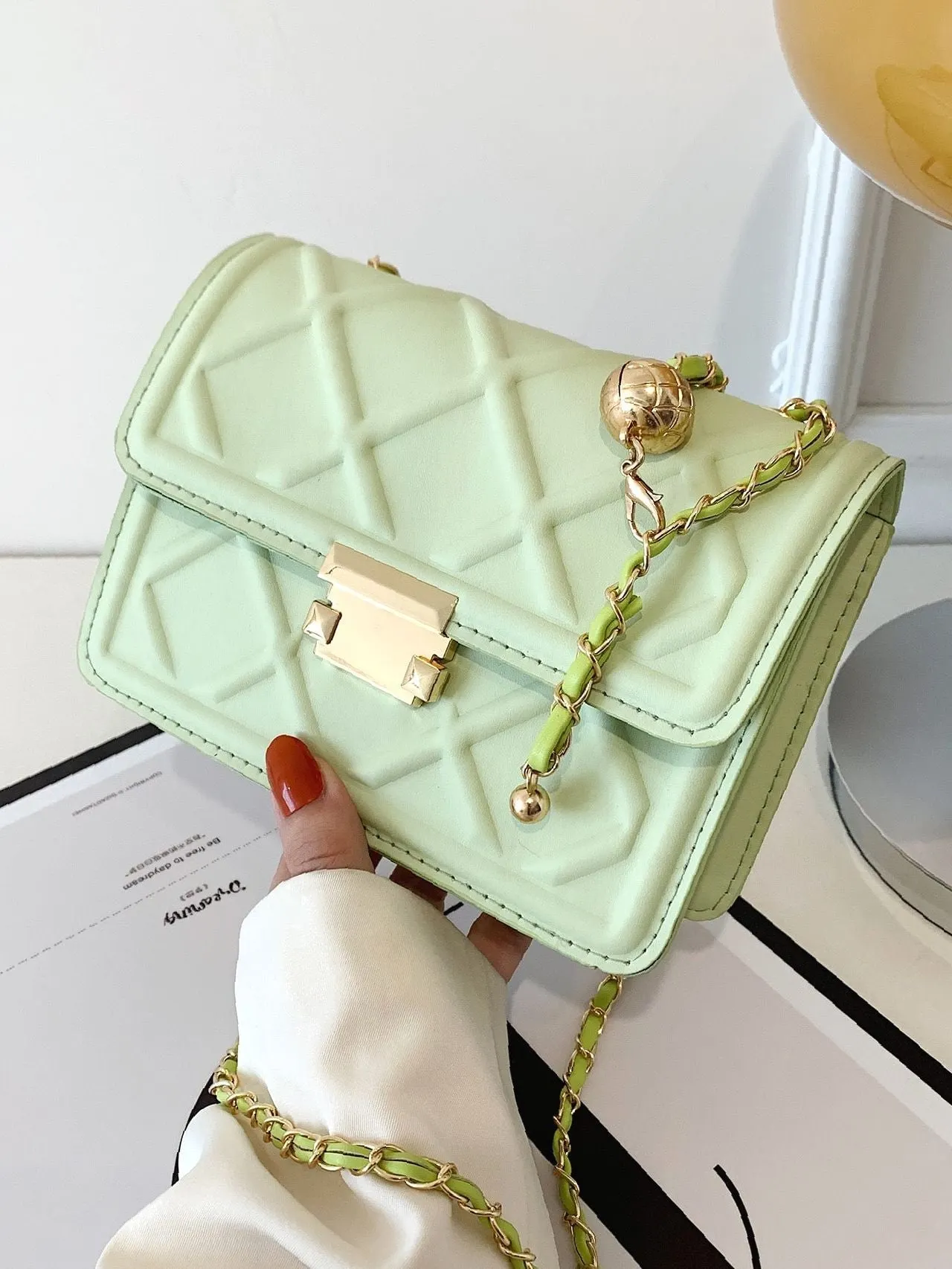 Bag For Love - Minimalist Textured Flap Square Bag  - Women Maxct Bags