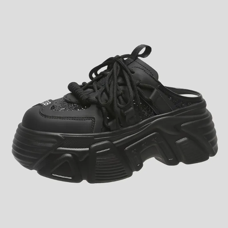7cm High Platform Bling Sneakers for Women Maxct