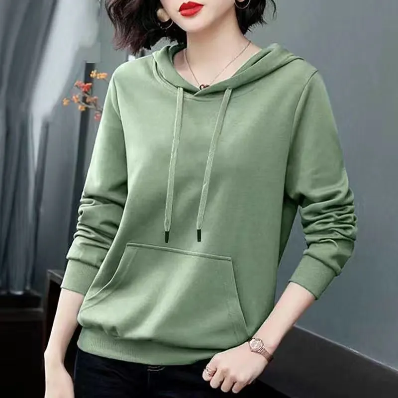 Maxct Women Cotton Hoodies Autumn Comfy Autumn Hooded Sweatshirt Women Hip Hop Hoodie Classic Hoody Pullover Tops Clothes 589
