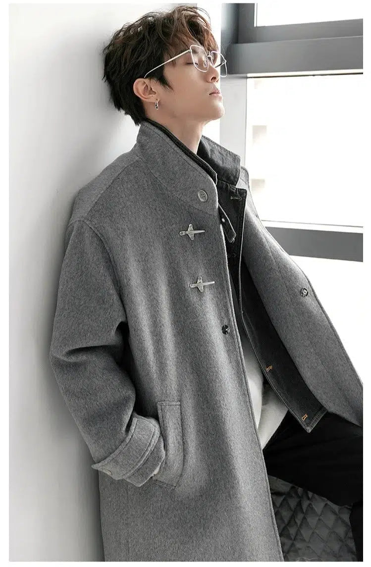 Maxct Stitched Long Two-piece Wool Coat