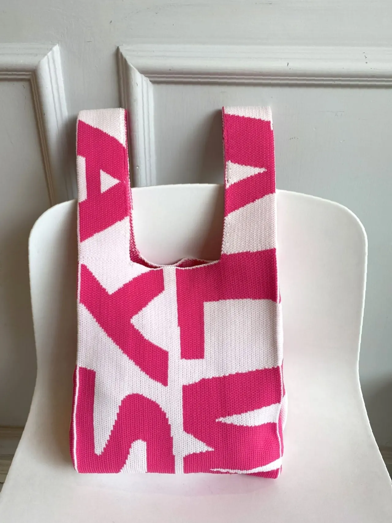 Bag For Love - Letter Graphic Crochet Bag  - Women Maxct Bags