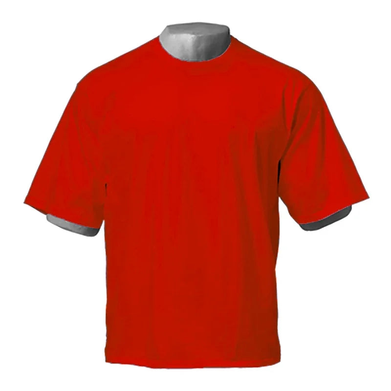 Maxct Plain Gym Clothing Fitness Mens Oversized T Shirt Outdoor Hip Hop Streetwear Loose Half Sleeve T-shirt Bodybuilding Tee Shirt
