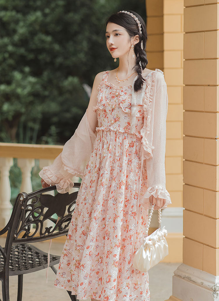 Tea Cup Floral Cami Dress Maxct