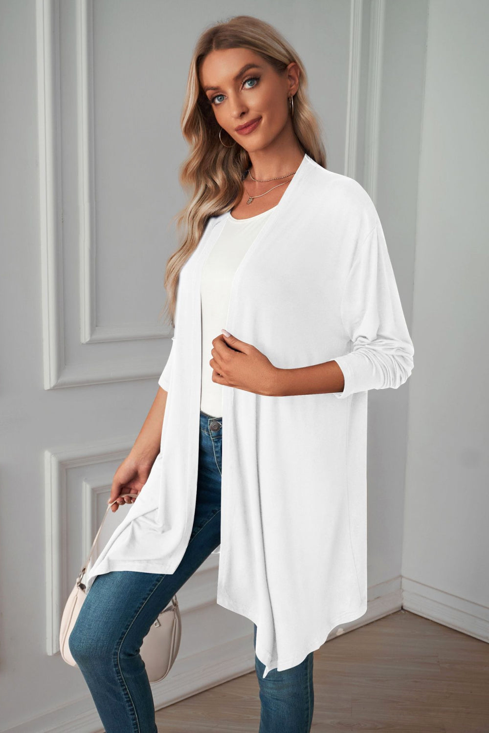 Maxct &Open Front Long Sleeve Cardigan