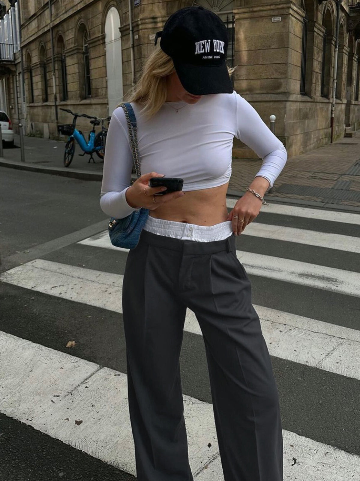 Maxct Off Duty Reversible Waistband Wide Leg Pants
