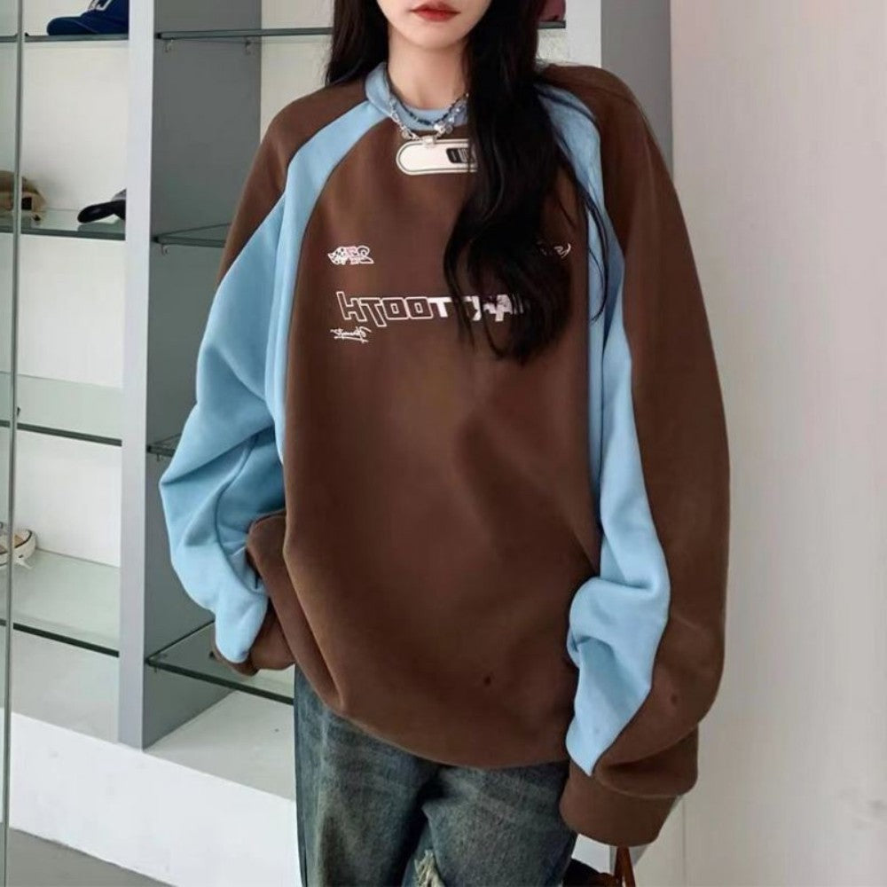Maxct Vintage Print Raglan Sweatshirt