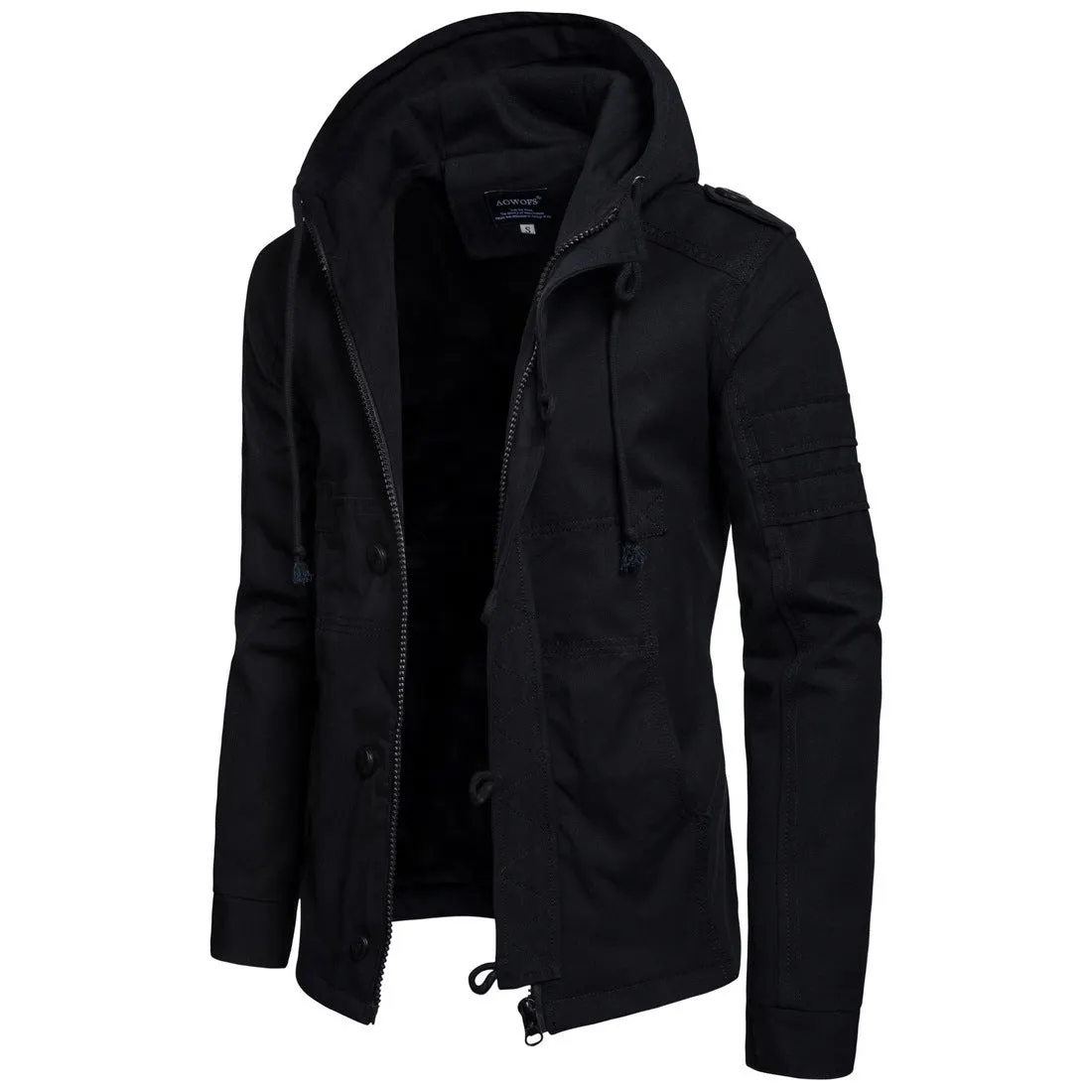 Maxct &Men's Draw-String Hooded Light Jacket