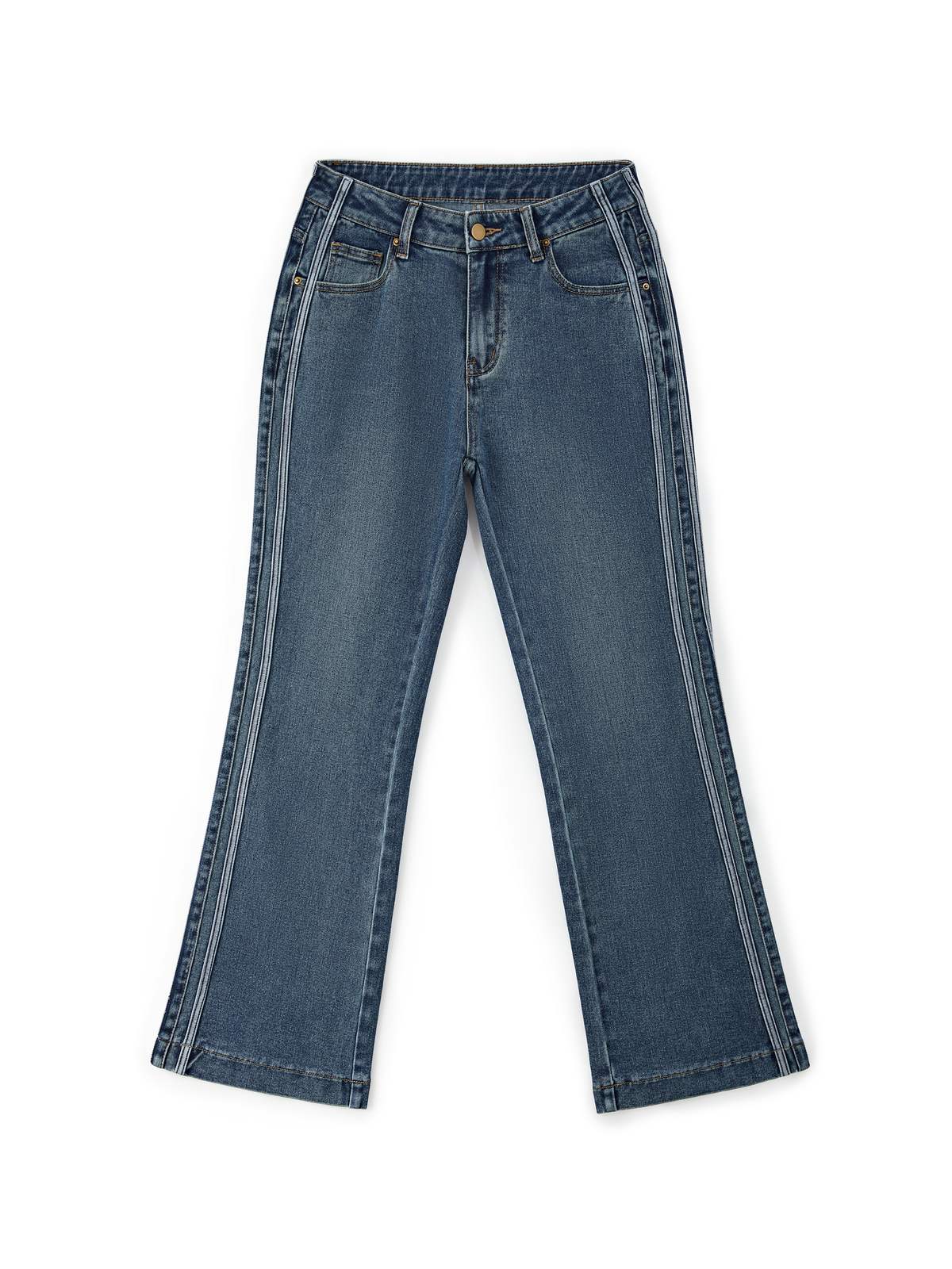 Panel Striped Vintage Flare Jeans Maxct