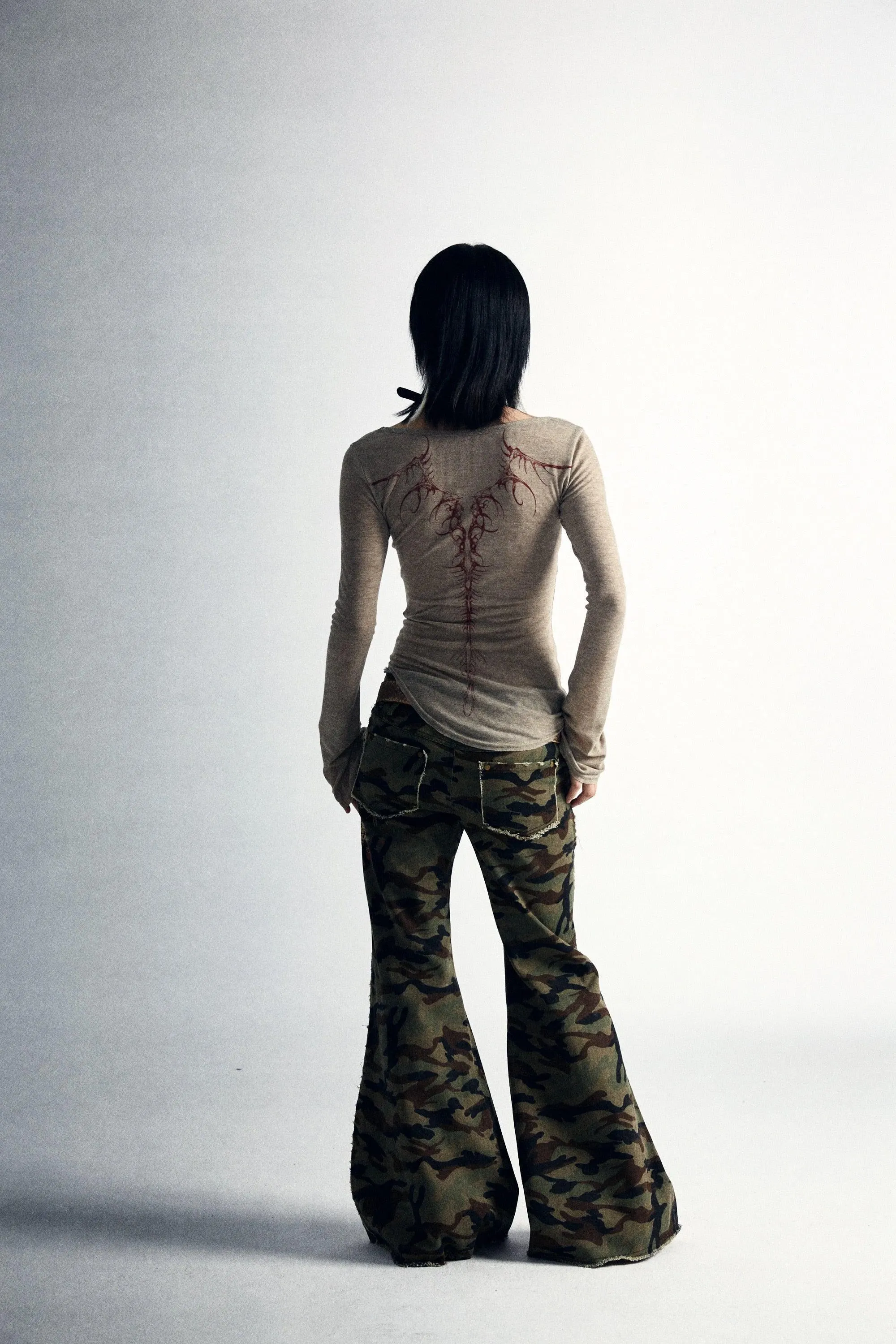 Maxct &Fairy Grunge Back Print Top