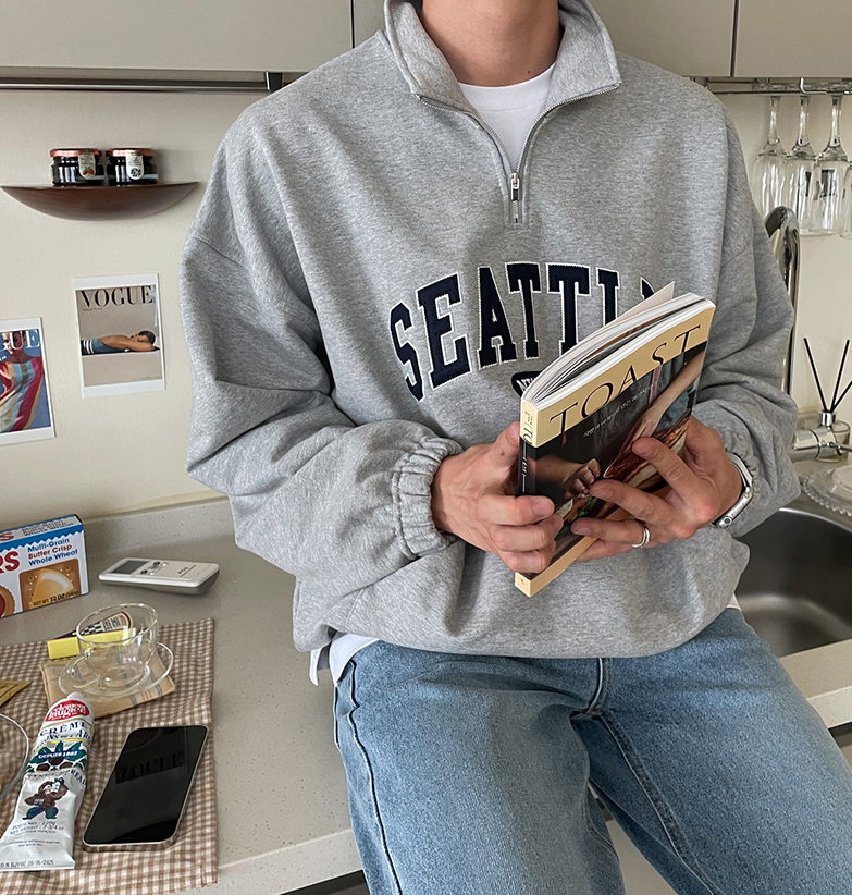 Maxct 4308 HALF ZIP-UP SEATTLE TURTLENECK SWEATER