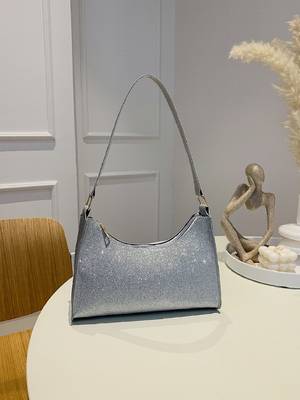 Bag For Love - Drawstring Design Rhinestone Chain Bag - Women Maxct Bags