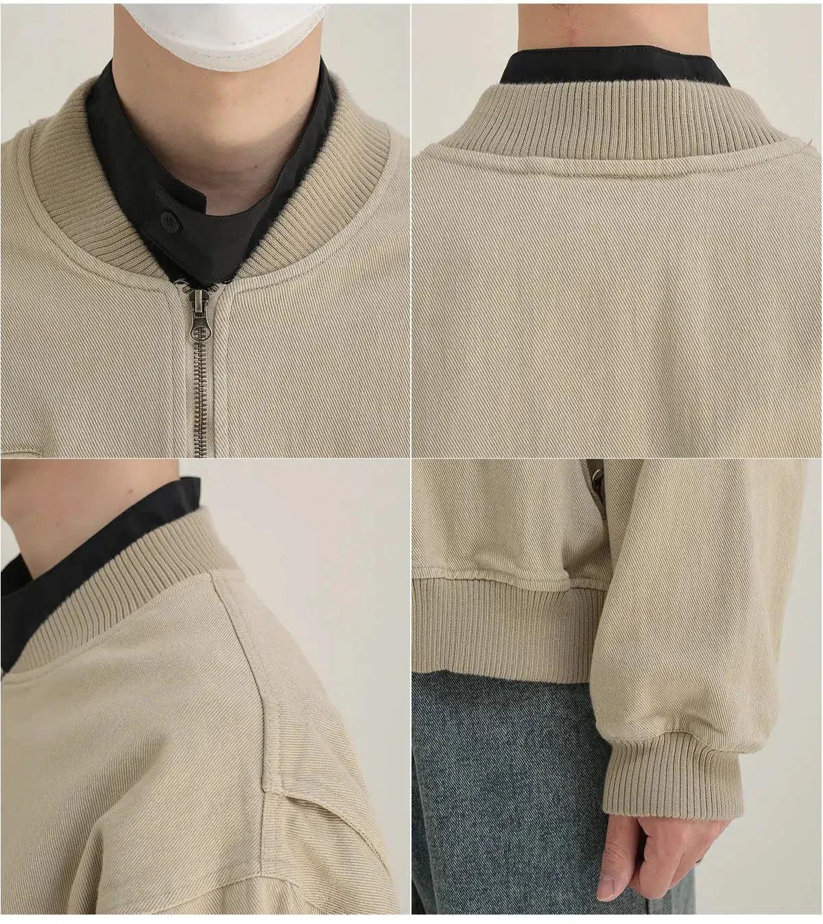 Maxct Washed Baseball Collar Short Jacket