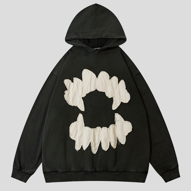 Unisex Harajuku Punk Gothic Pullover Black Hoodie Maxct