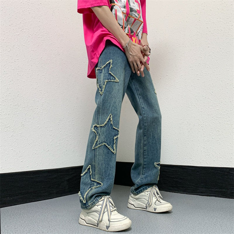 TIA Retro Star Patch Jeans Maxct