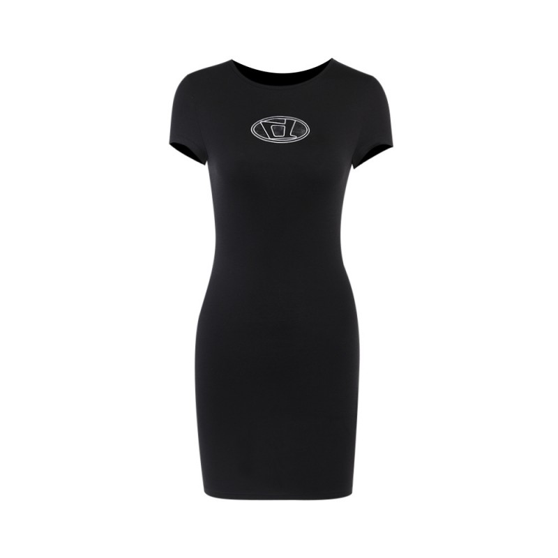 Summer Dress For Women Y2k Clothing Short Sleeve Mini Sexy Streetwear Hollow Out Black Vestido Feminino One Piece Outfits