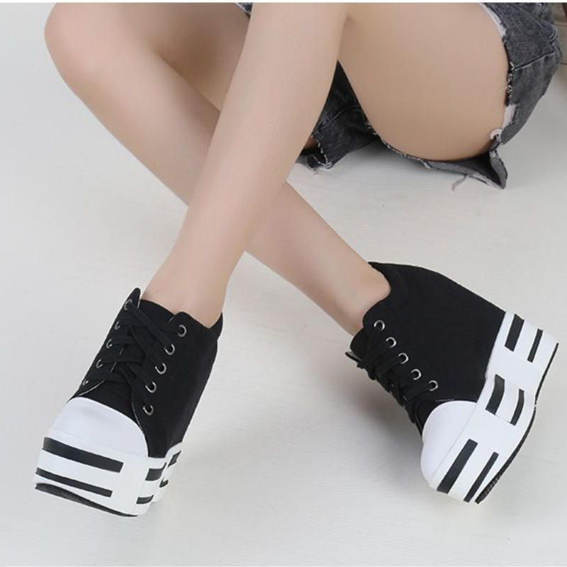 Denim Wedge Shoes - true-deals-club