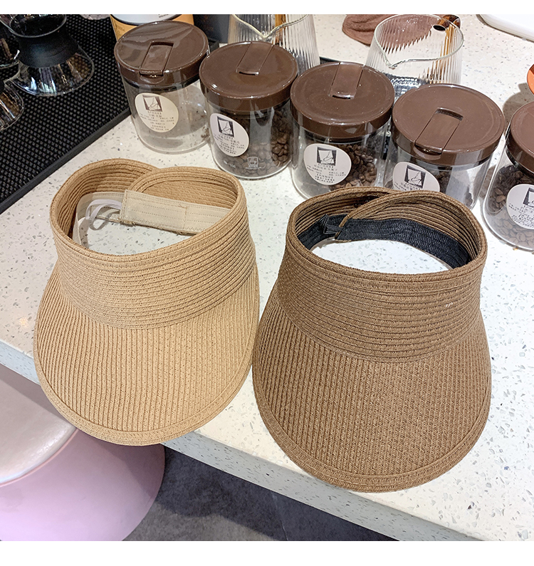 No Top Women's Summer Sun-Proof Travel Fashion Cover Face Straw Hat