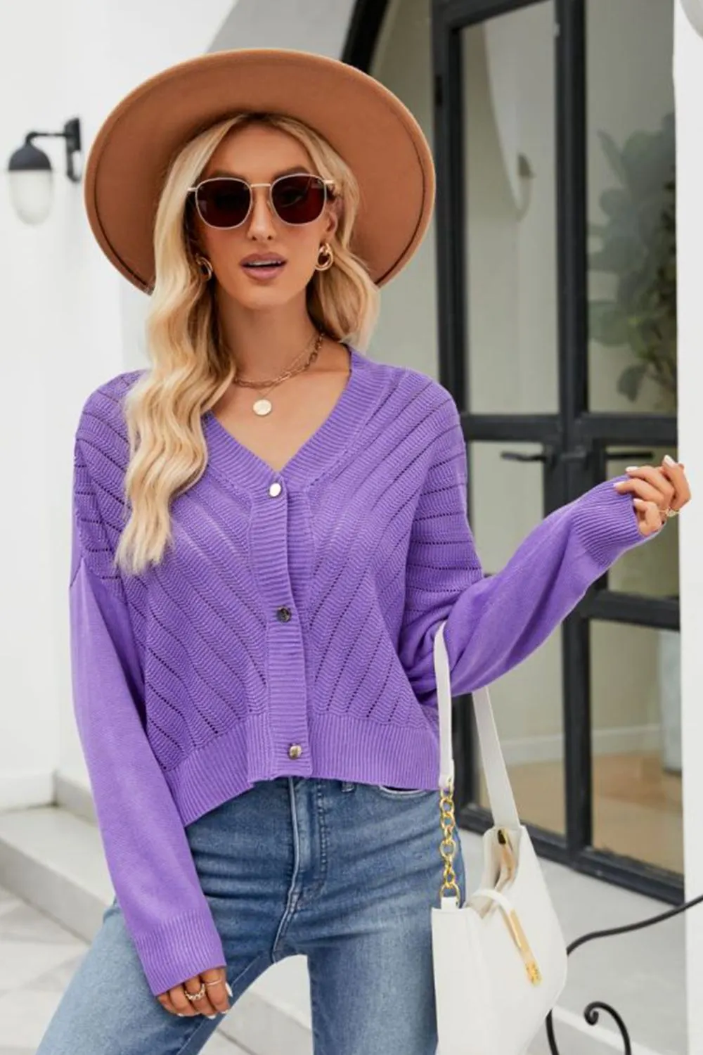 Maxct &V-Neck Button Down Cardigan