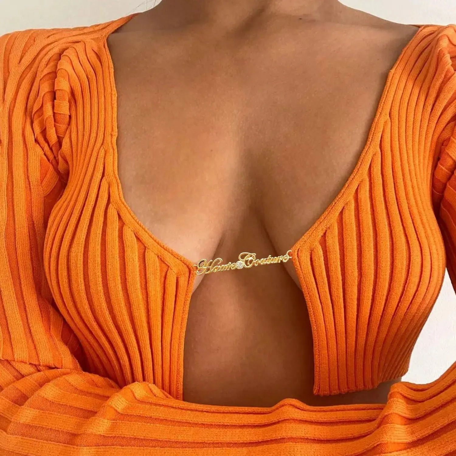 Maxct &Baddie Knitted Open Front Crop Top