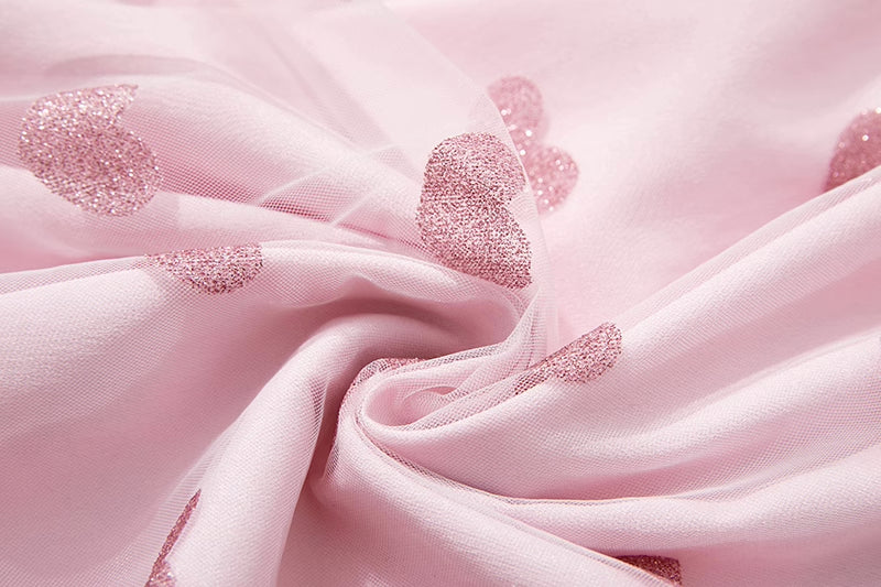 Glitter Hearts Tulle Maxi Dress Maxct