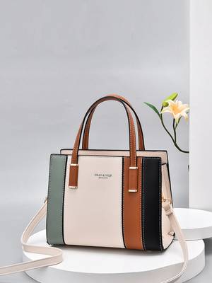 Twilly Scarf Decor Geometric Print Tote Bag - Women Tote Bags