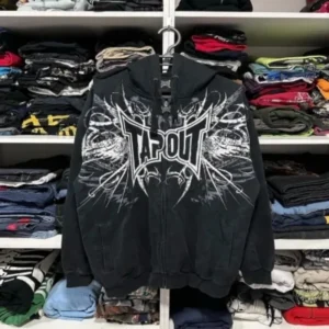Maxct Woman Y2k Hoodie Zippe Harajuku Retro Hip Hop Letter Print Oversized for Women Sweatshirt Man Tops Kawaii Anime Gothic
