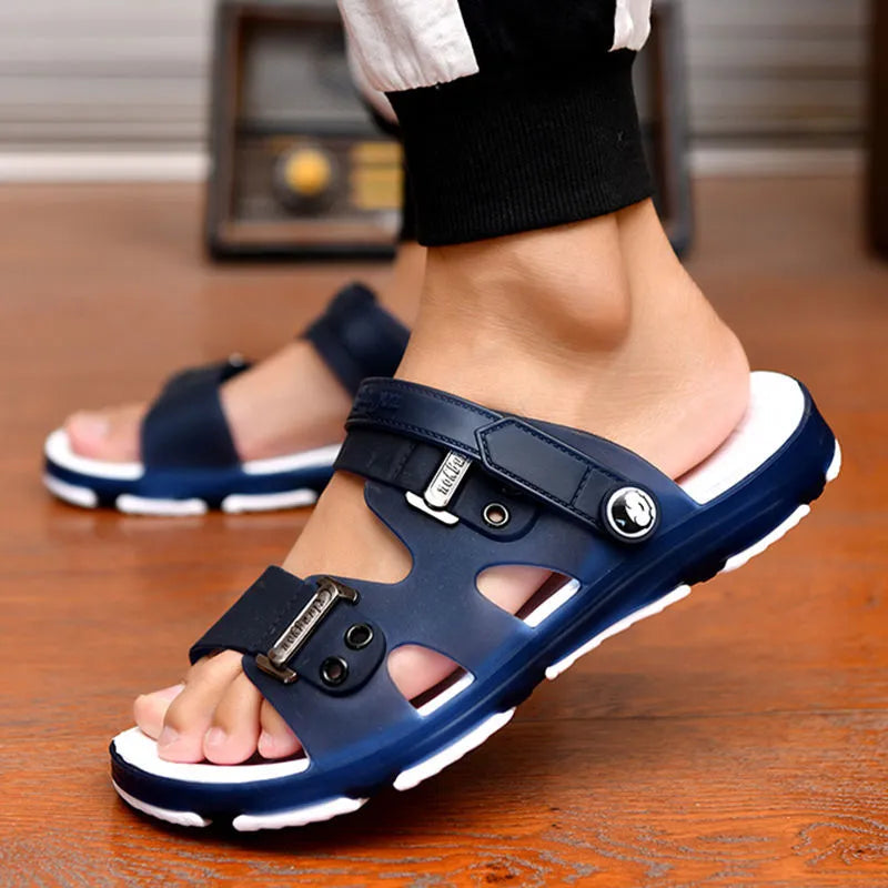 Summer Sandals Outdoor Beach Indoor Durable Anti-Slip Peep Toe Men's Maxct