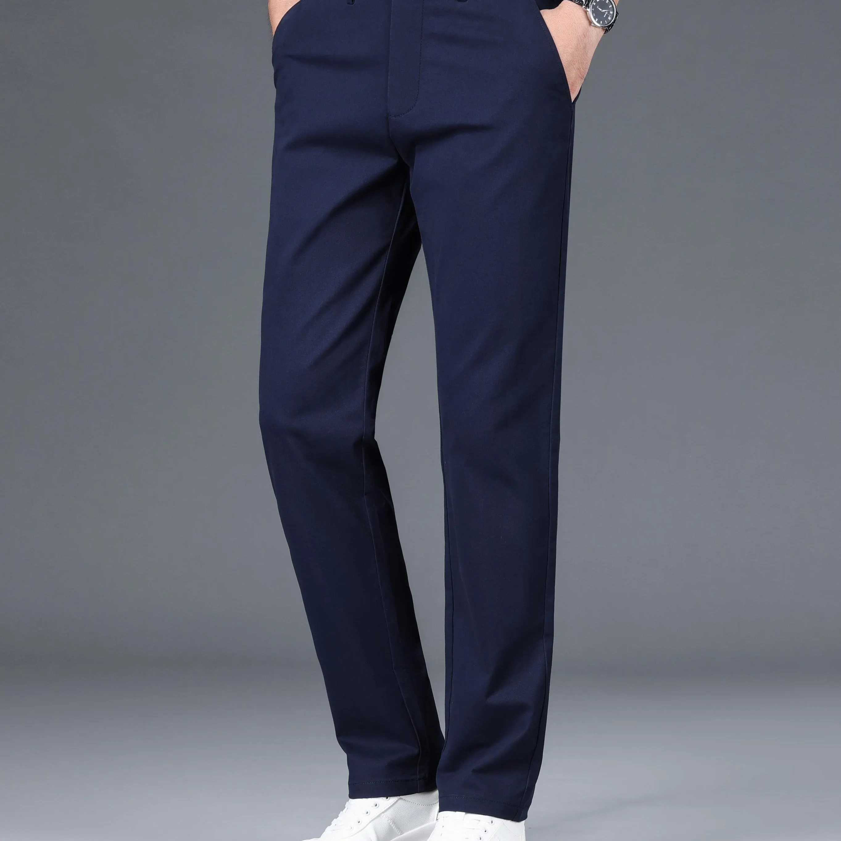 Maxct Men's Casual Pants For Fall Winter Business, Classic Design Stretch Dress Pants