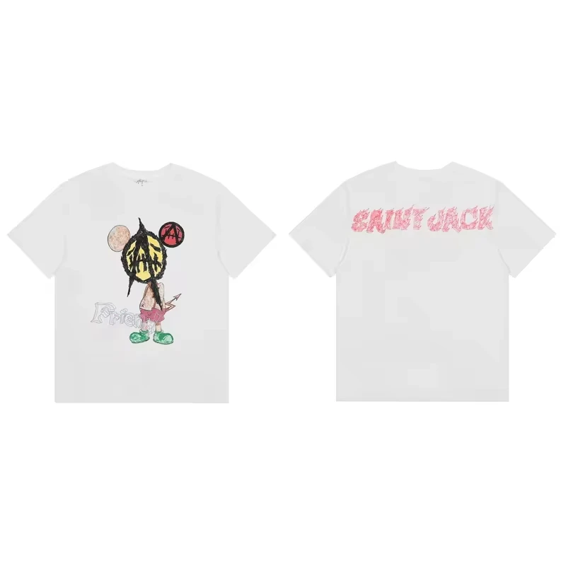 Rapper Cactus Jack T Shirt Flame Hunting Dog Letter Print Men Women Summer Oversized T-shirts Hip Hop Fashion Short Sleeve Tops