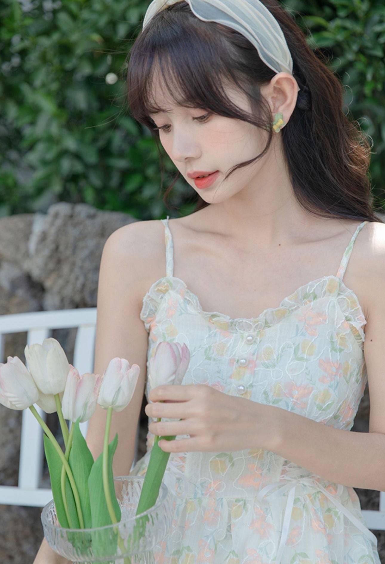 Watercolor Garden Cami Dress Maxct