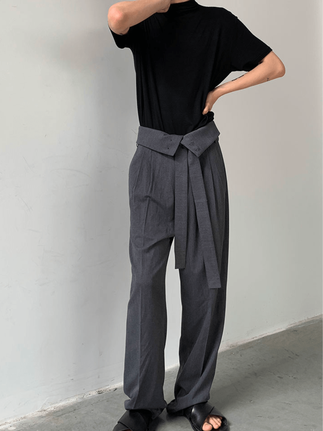 Maxct [COLN] high-waisted straight-leg pants NA321