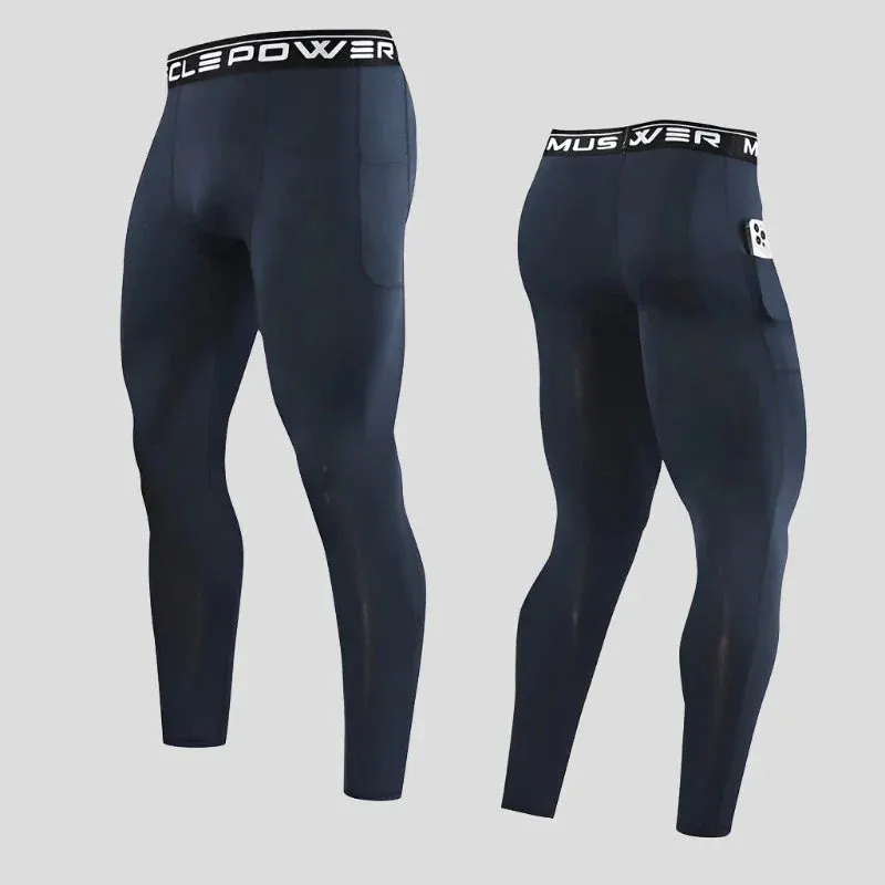 Athletic Compression Trousers Men's Gym Running Leggings for Fitness Maxct