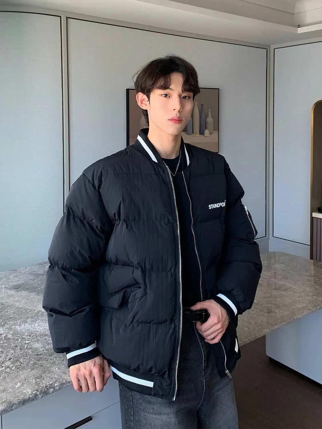Maxct Padded Cotton Baseball Jacket