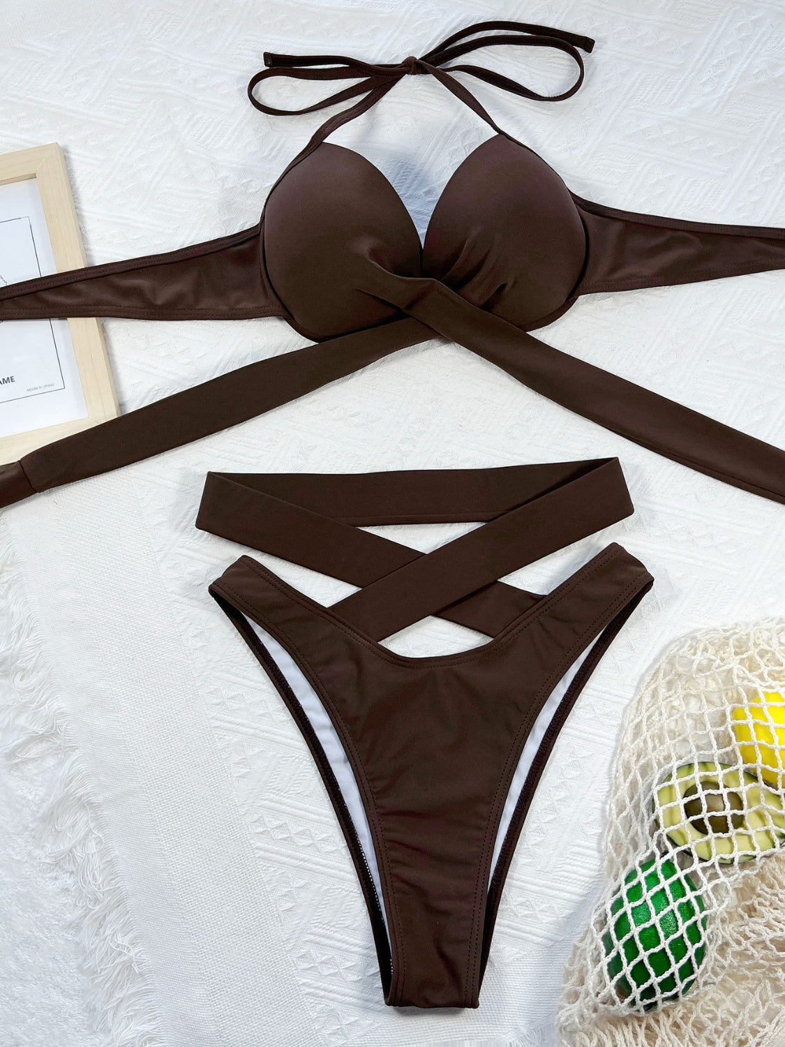 Maxct &Crisscross Halter Neck Bikini Set