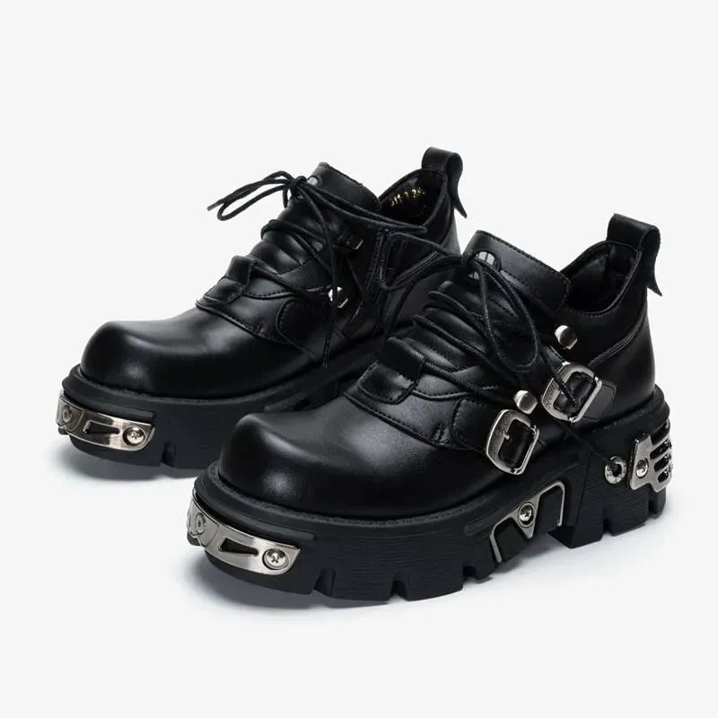 Goth Platform Sneakers for Women - Edgy Style in Classic Black Maxct
