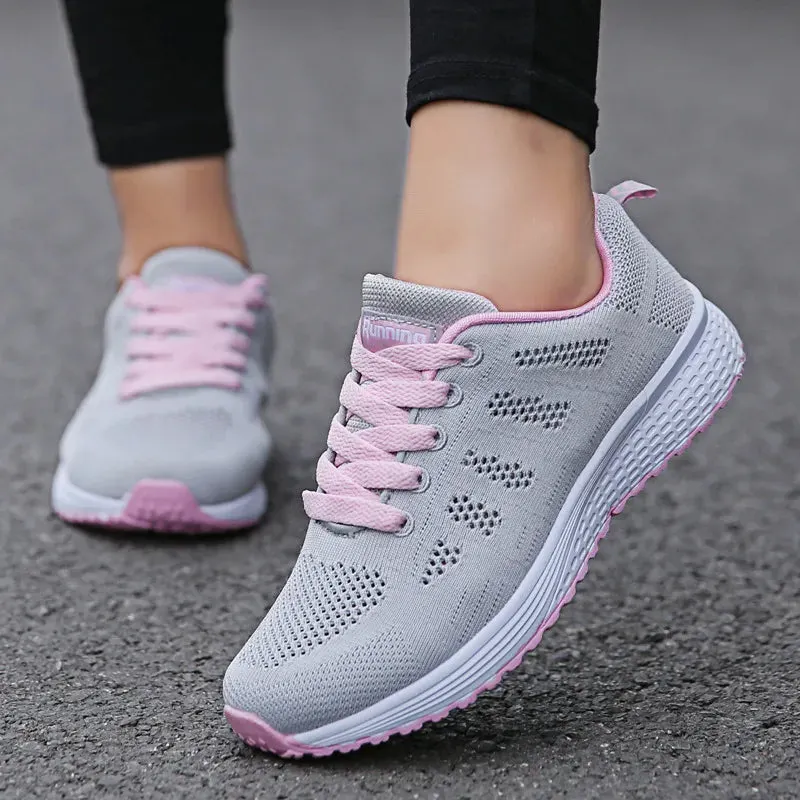 Casual Breathable Mesh Flat Sneakers for Women Maxct