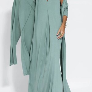 Maxct V Neck Tank Dress Long Cardigan Suits