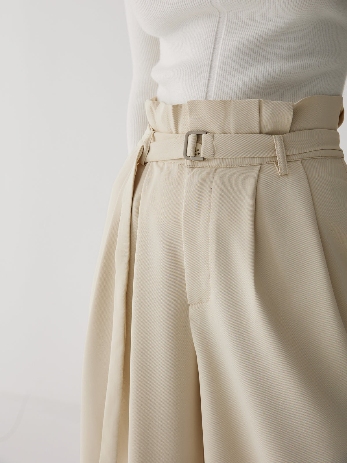 Maxct Wide-Leg Long Pants With Belt