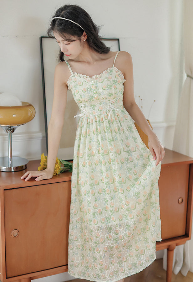Watercolor Garden Cami Dress Maxct