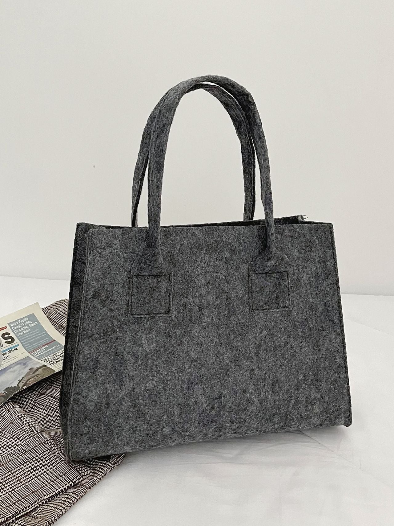 Maxct - Felt Vintage Design Top Handle Bag  - Women Tote Bags