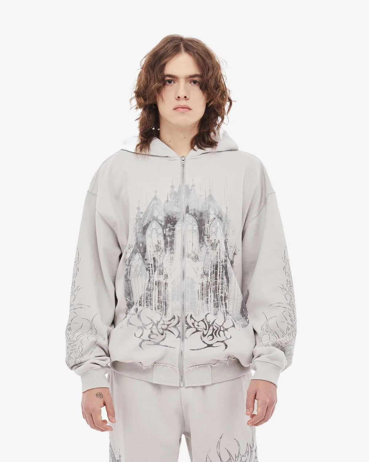 Maxct Vintage Spring Autumn Aesthetic Print Gothic Fashion Zip Up Hoodie Hip Hop Sweatshirt Casual Y2k Tops Women Man Kpop Clothes