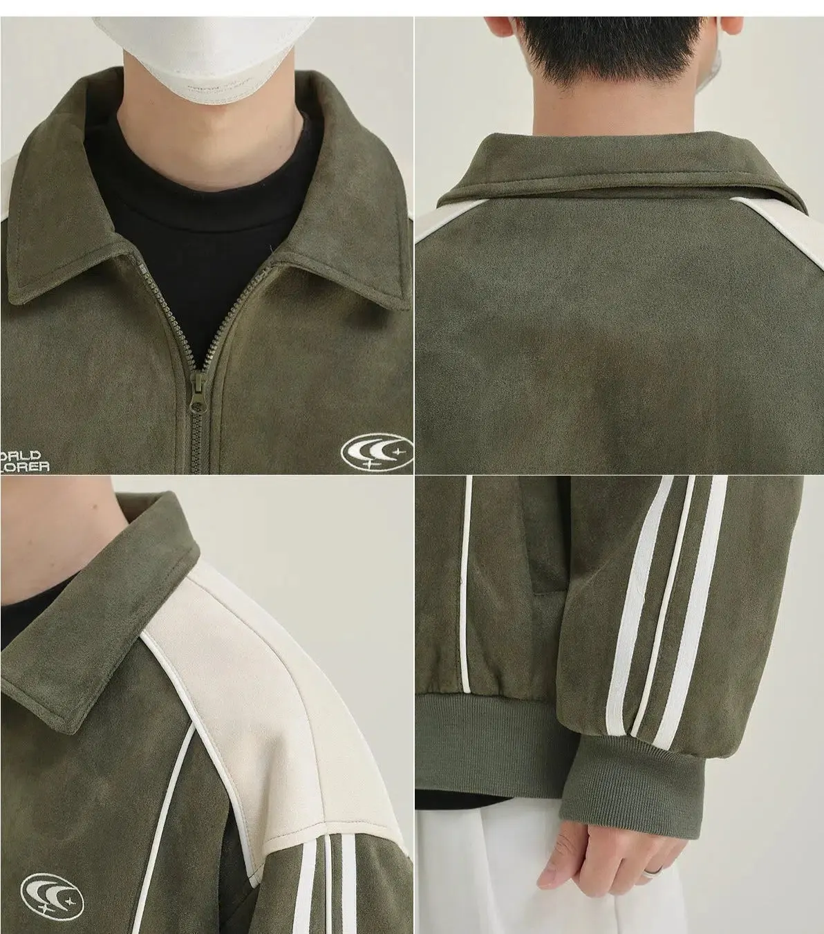 Maxct Suede Lapel Sports Jacket