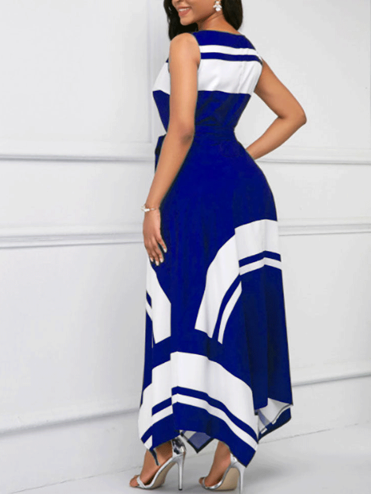 Hem Sleeveless Maxi Dress Maxct