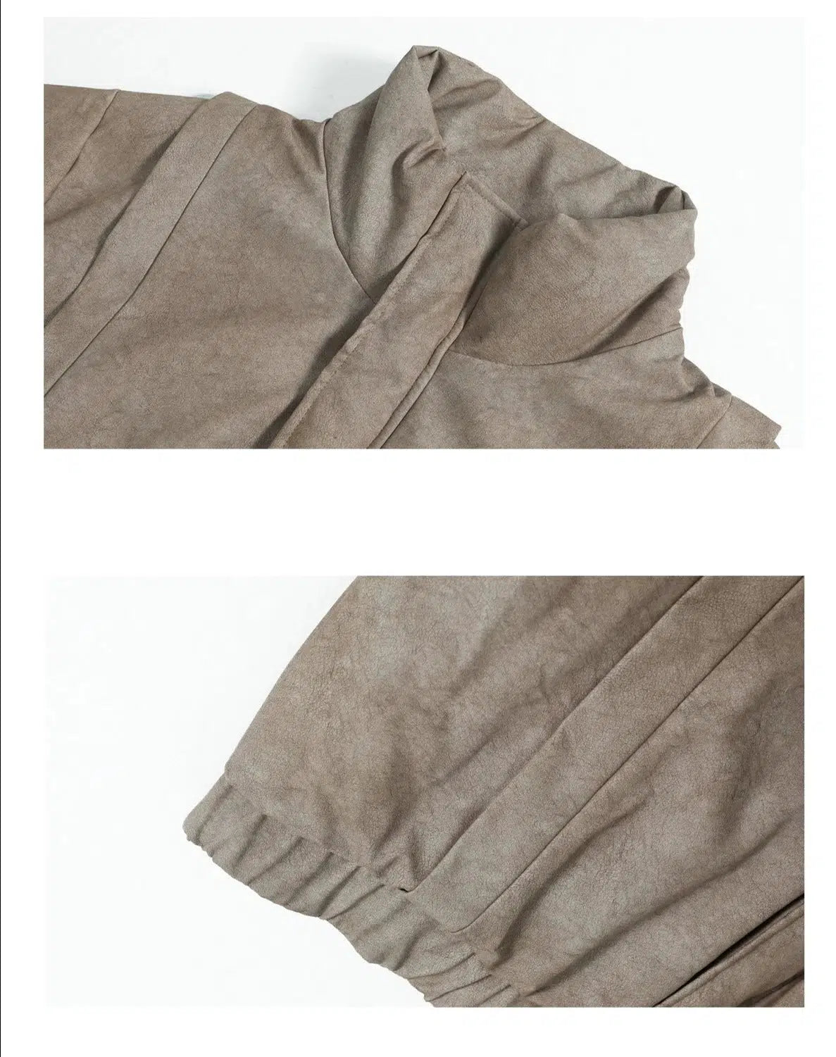 Maxct Stand Collar PU Leather Jacket