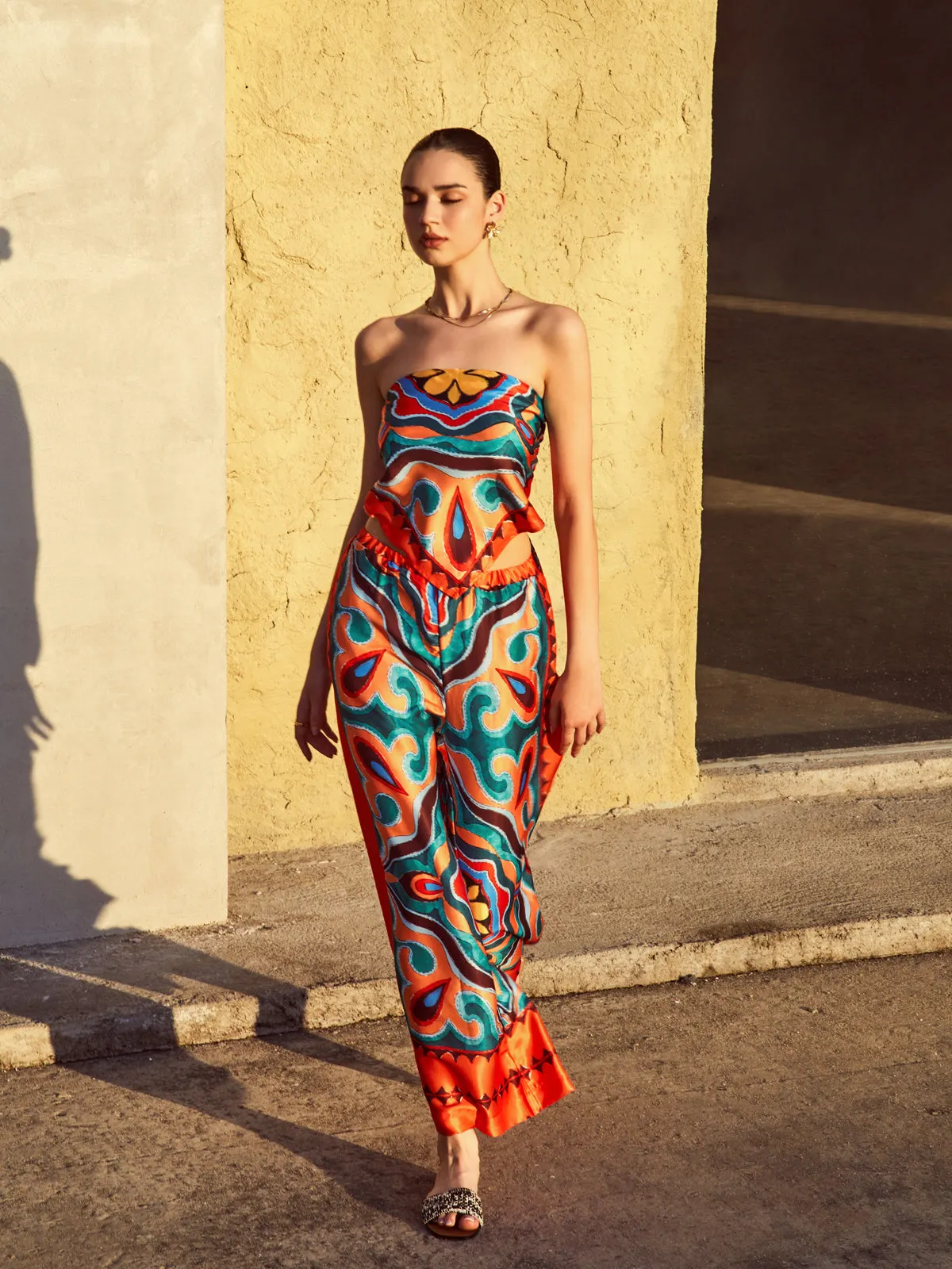 Maxct Flaming Passions Wide Leg Pants