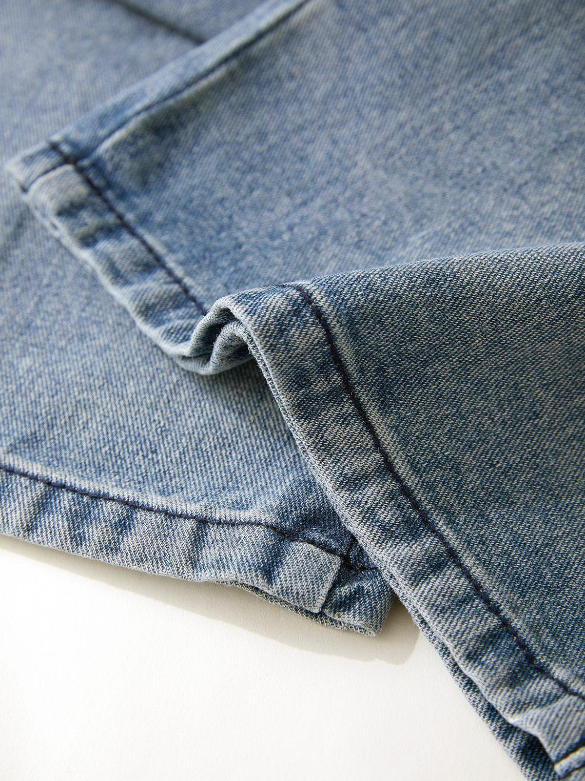 Vintage Wash Distressed Star Patch Boyfriend Jeans Maxct