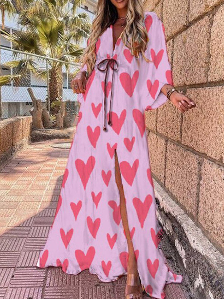Printed Lace Beach Dress Maxct