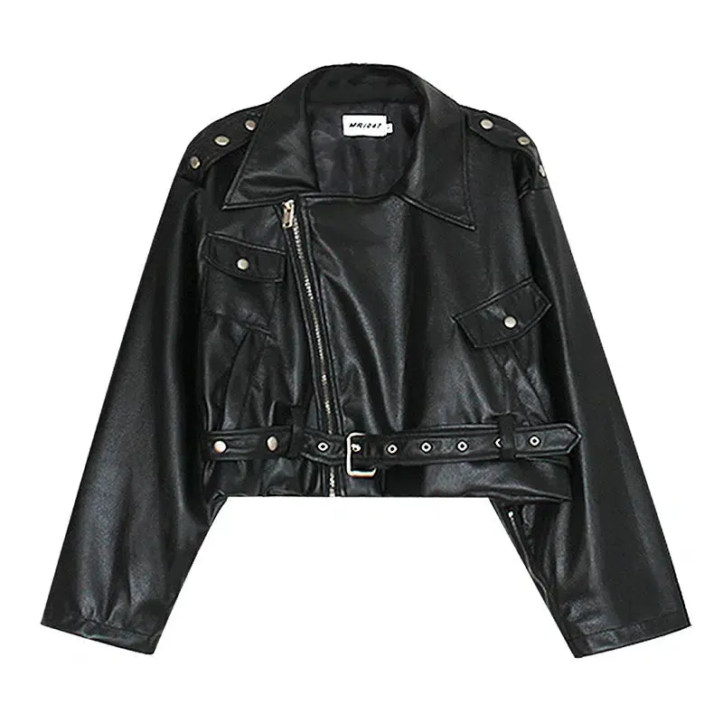 Maxct PU Leather Motorcycle Short Jacket