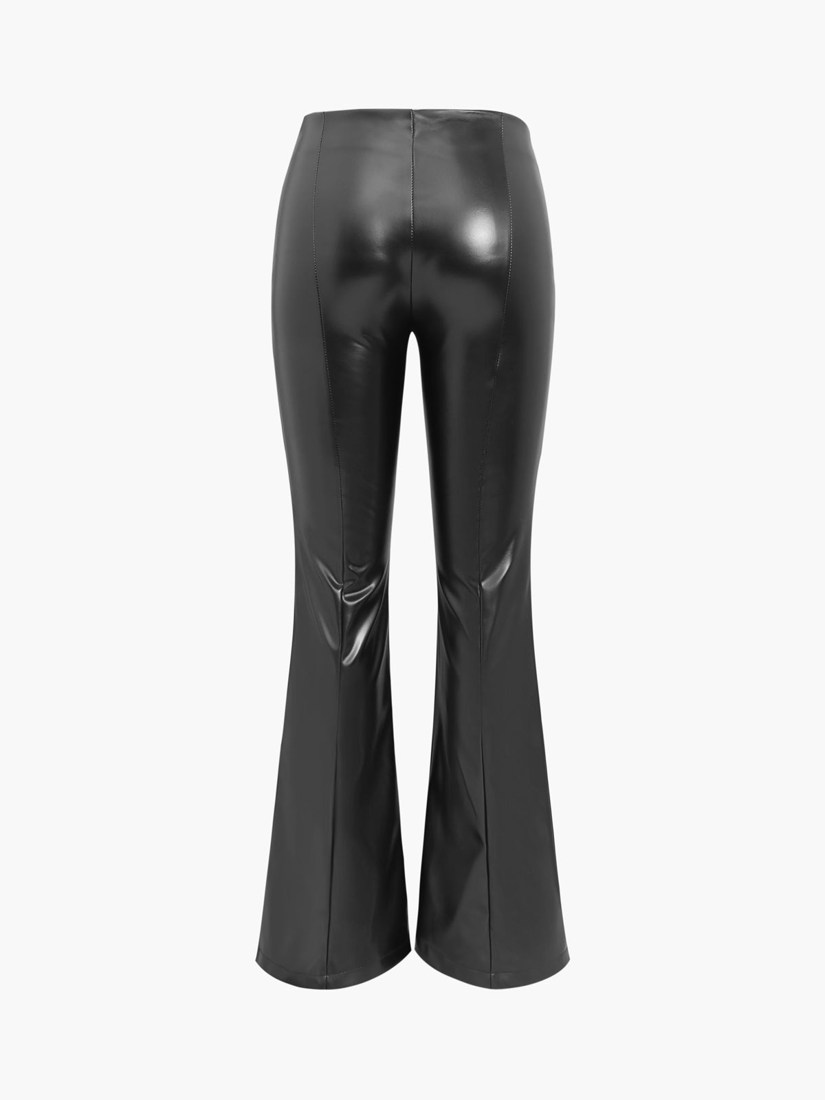 Maxct Faux Leather Zippered Flare Pants