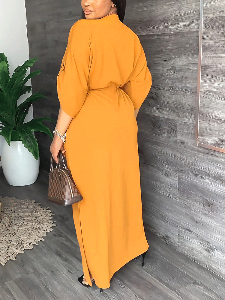 V-neck Split Maxi Dress Maxct